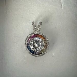 925 with rainbow Swarovski crystals pendant